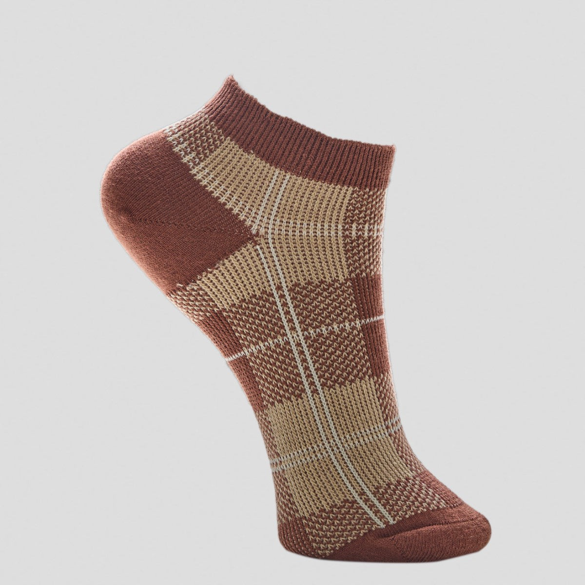 Plaid Cotton Ankle Socks | Patterned Comfort