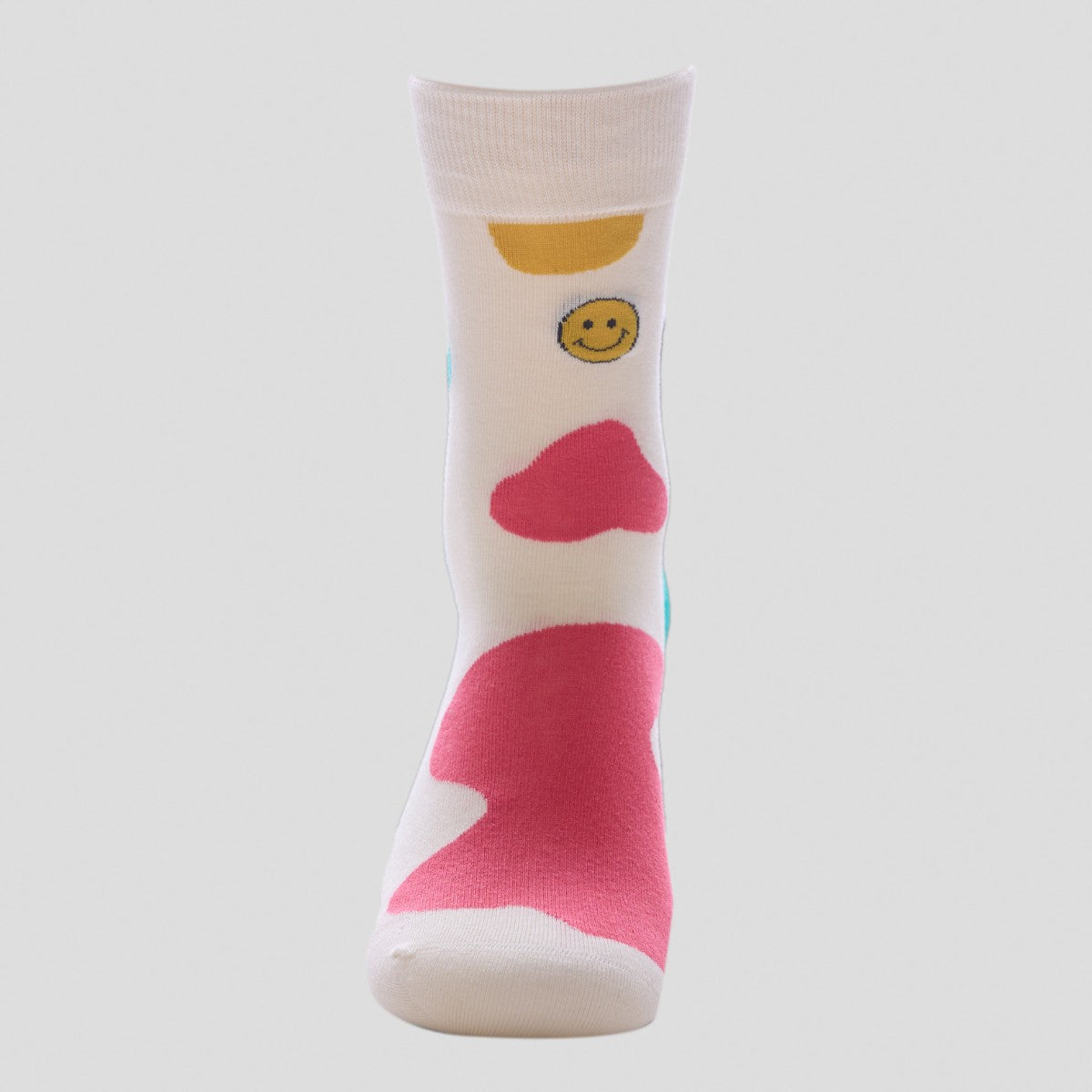 Happy Socks Color Wave Crew Socks – Pink & Teal Comfort Fit