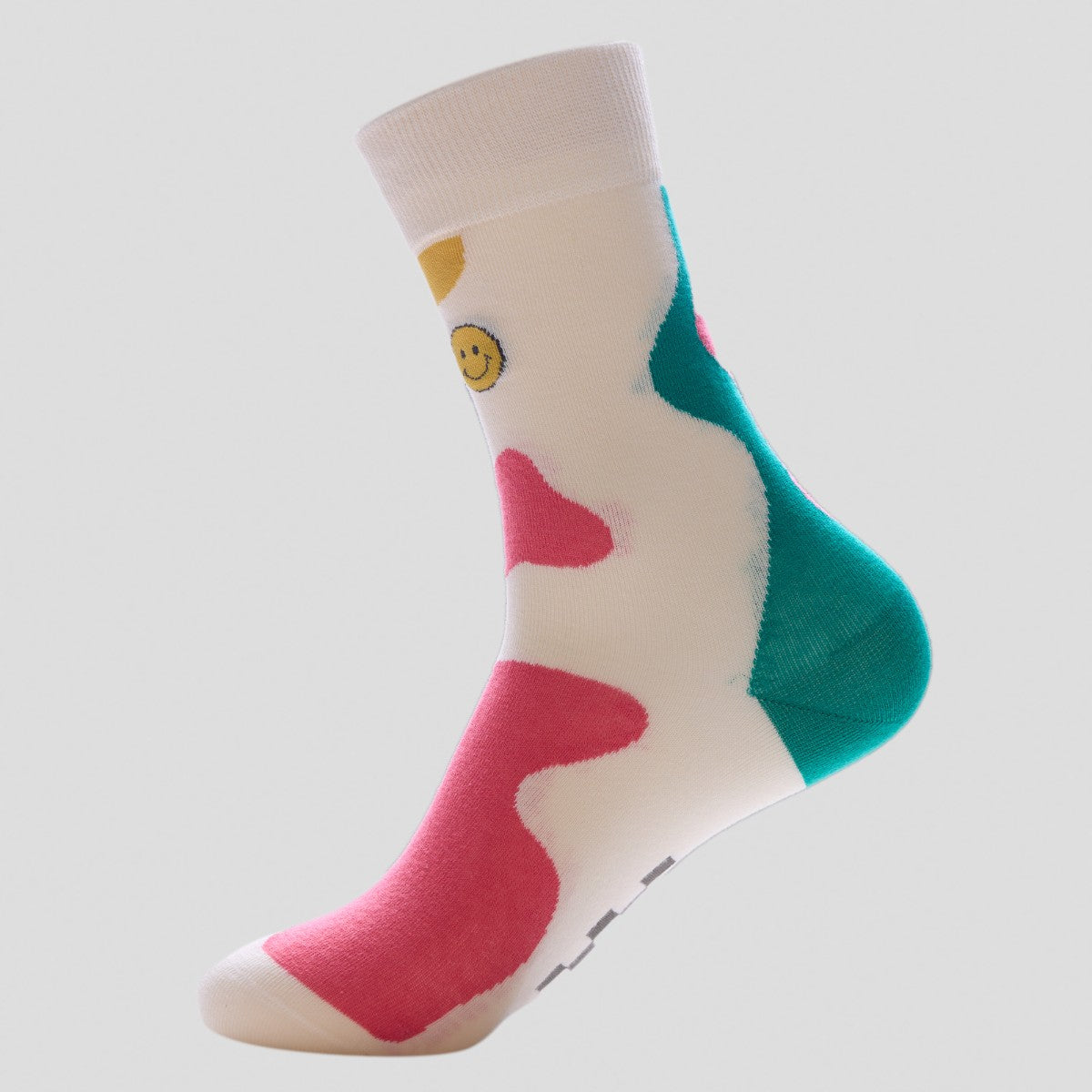 Happy Socks Color Wave Crew Socks – Pink & Teal Comfort Fit