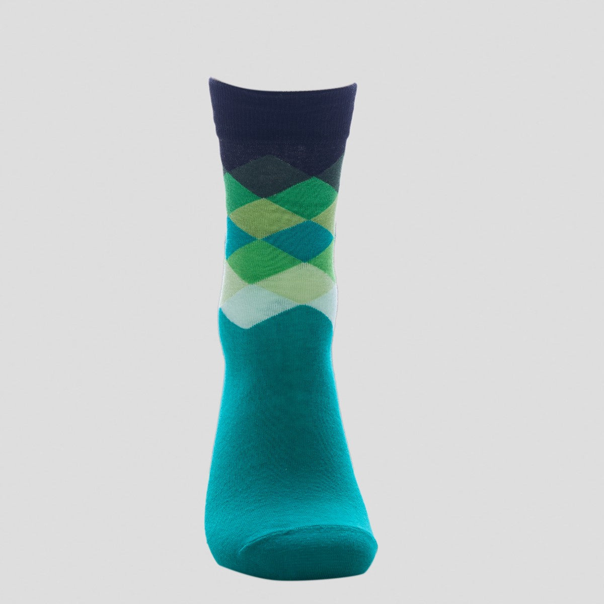 Happy Socks - Green & Blue Argyle Novelty Crew Socks