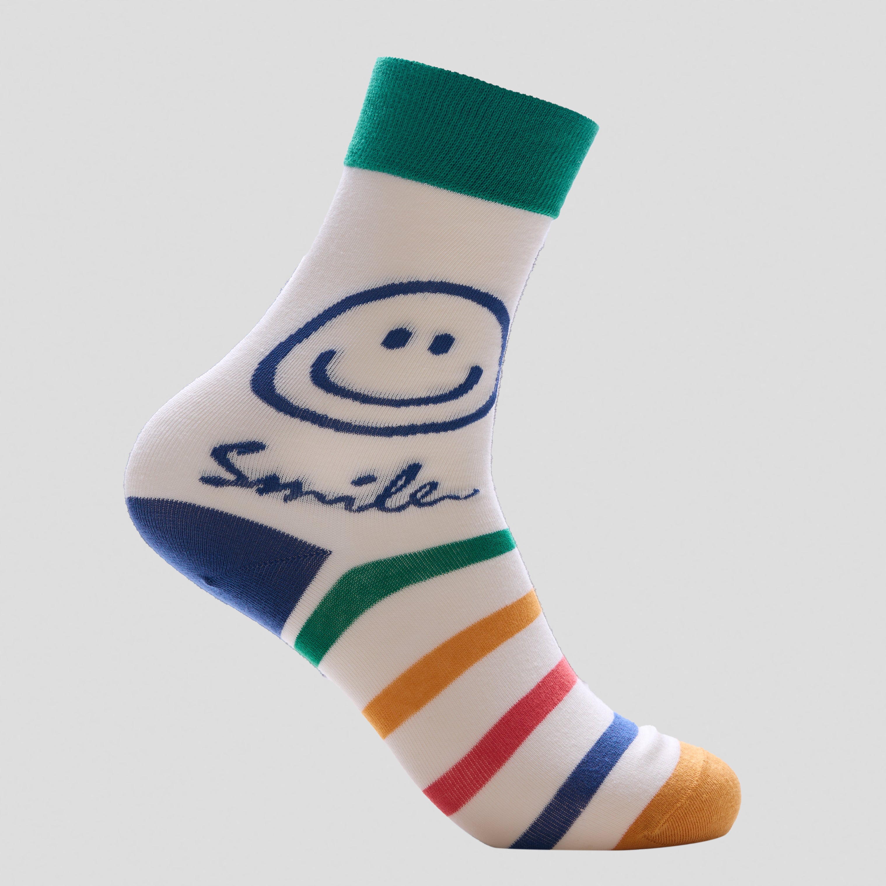 Smile Cotton Crew Socks – Soft, Colourful, Everyday Comfort
