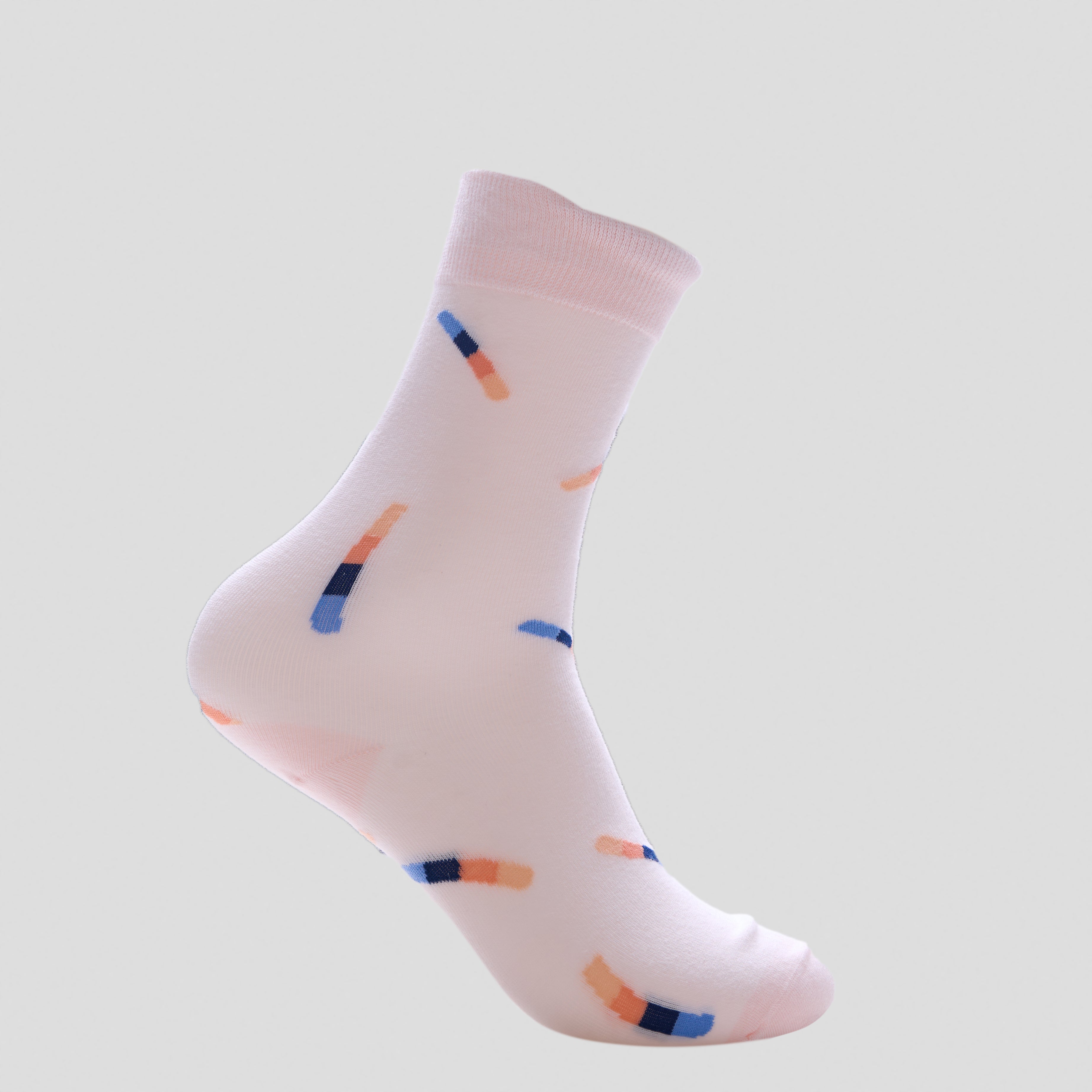 Pastel Pattern Cotton Crew Socks – Soft & Lightweight