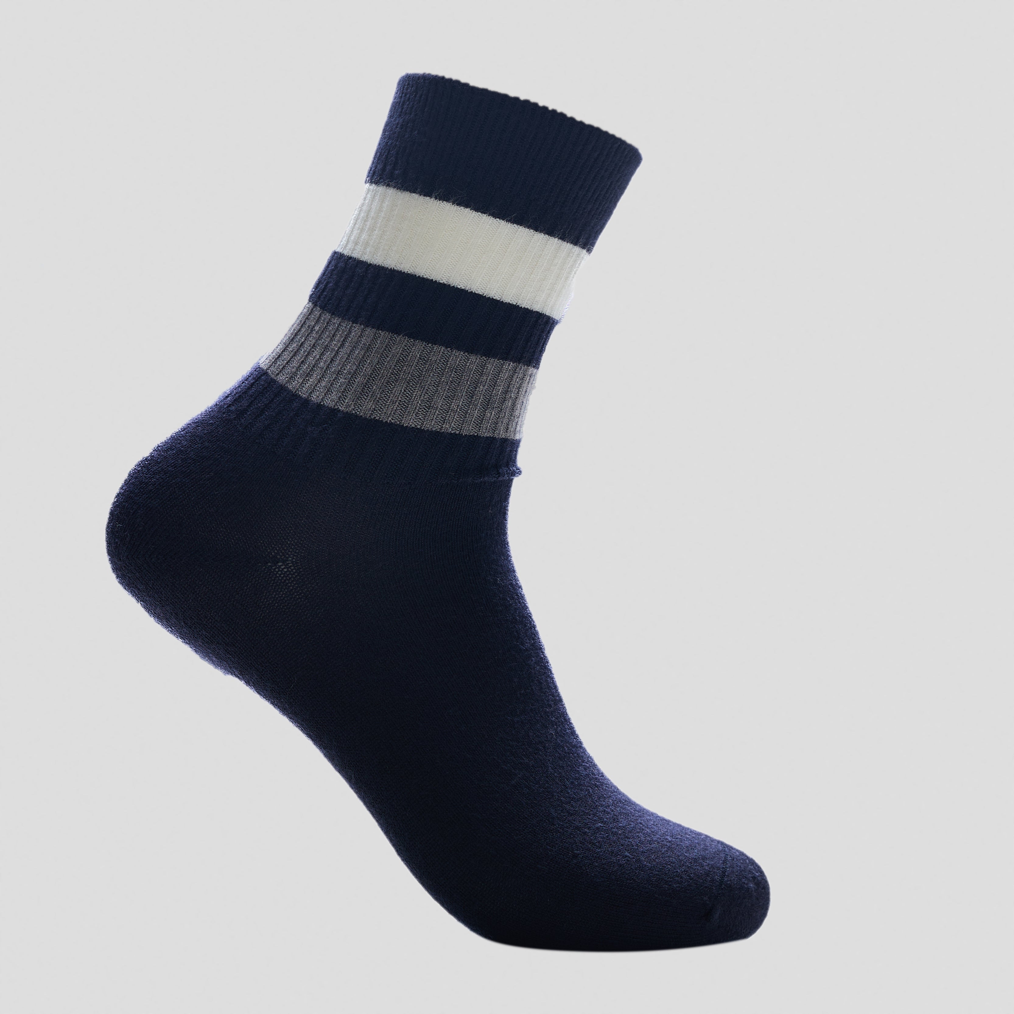 Cashmere Stripe Crew Socks