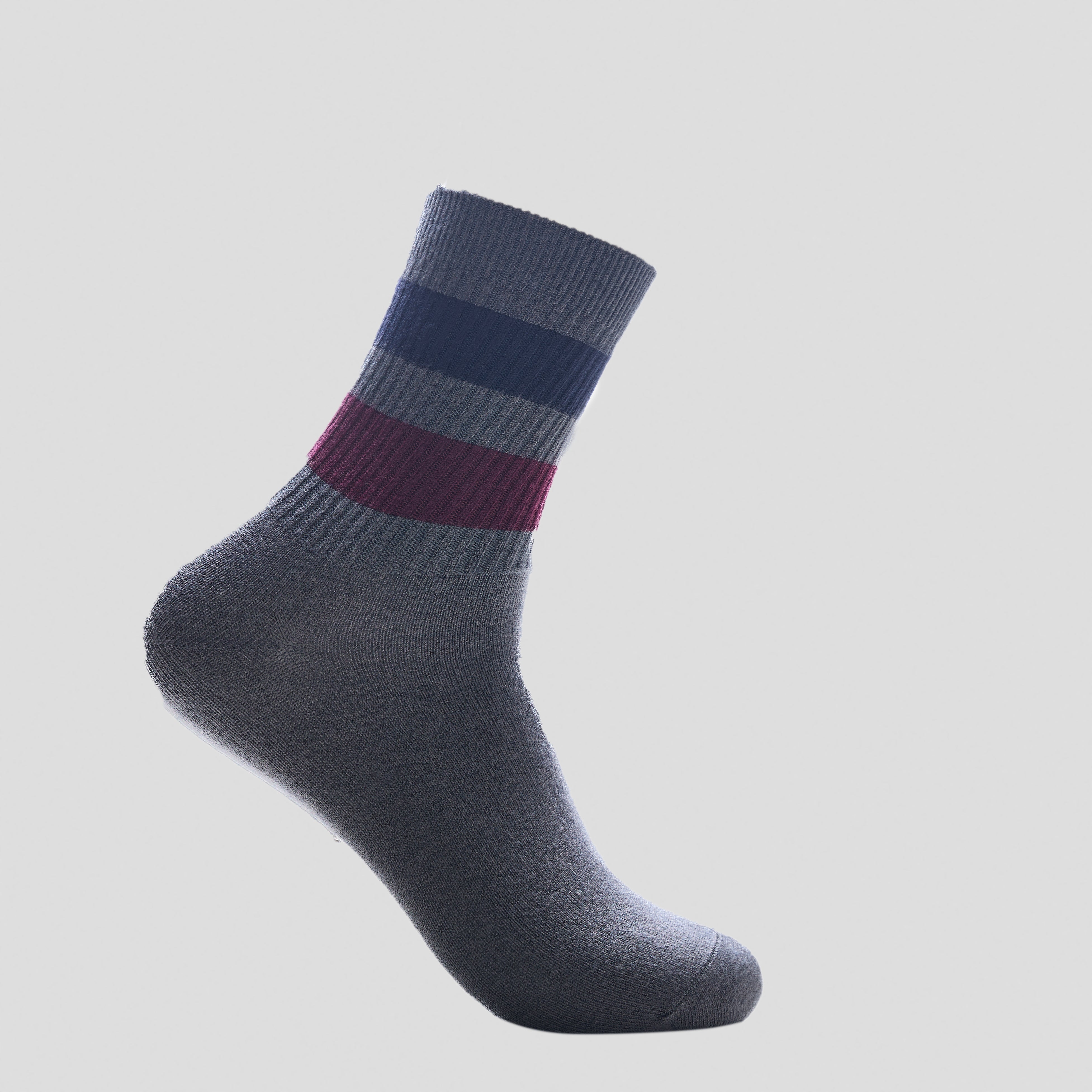 Cashmere Stripe Crew Socks