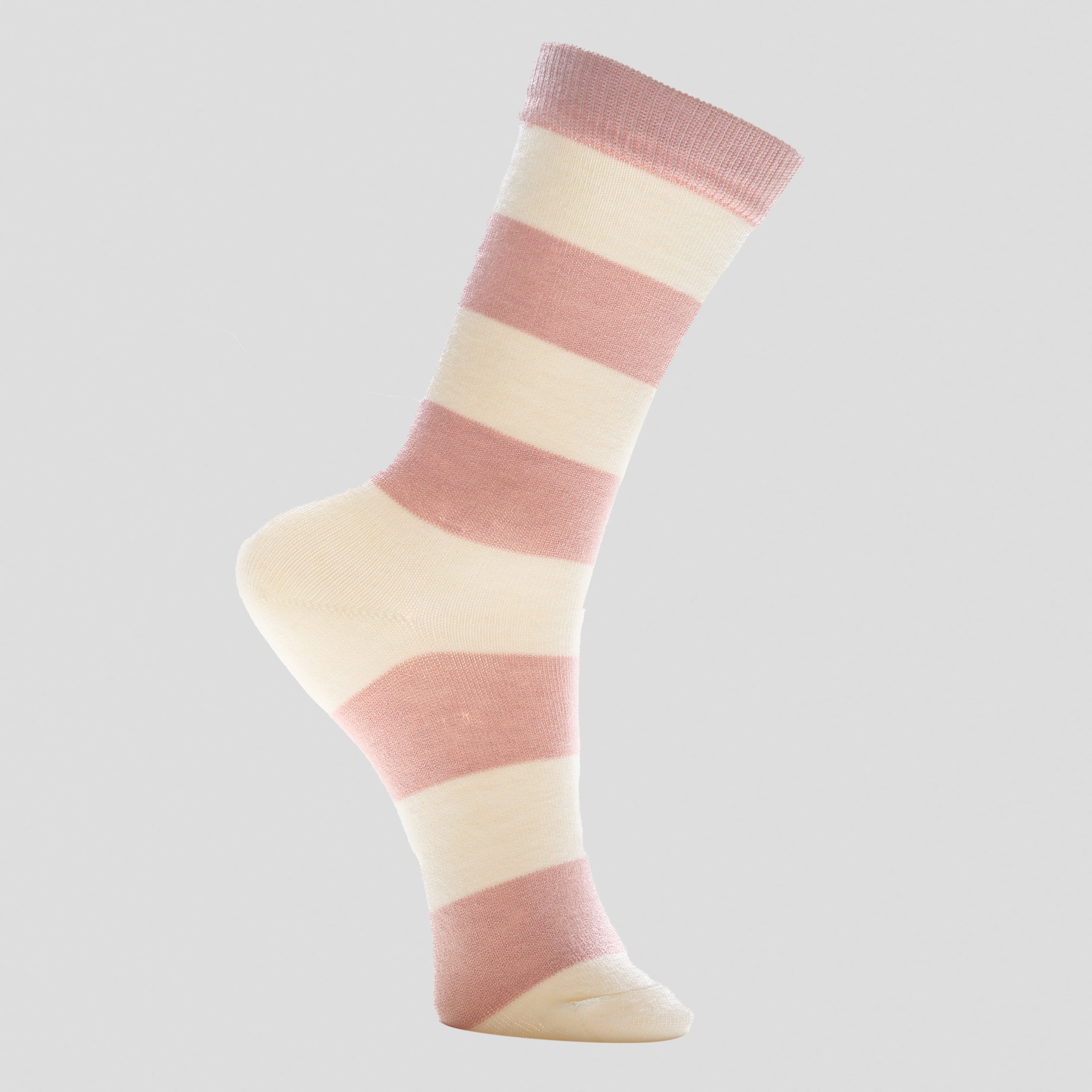 Cashmere Stripe Crew Socks
