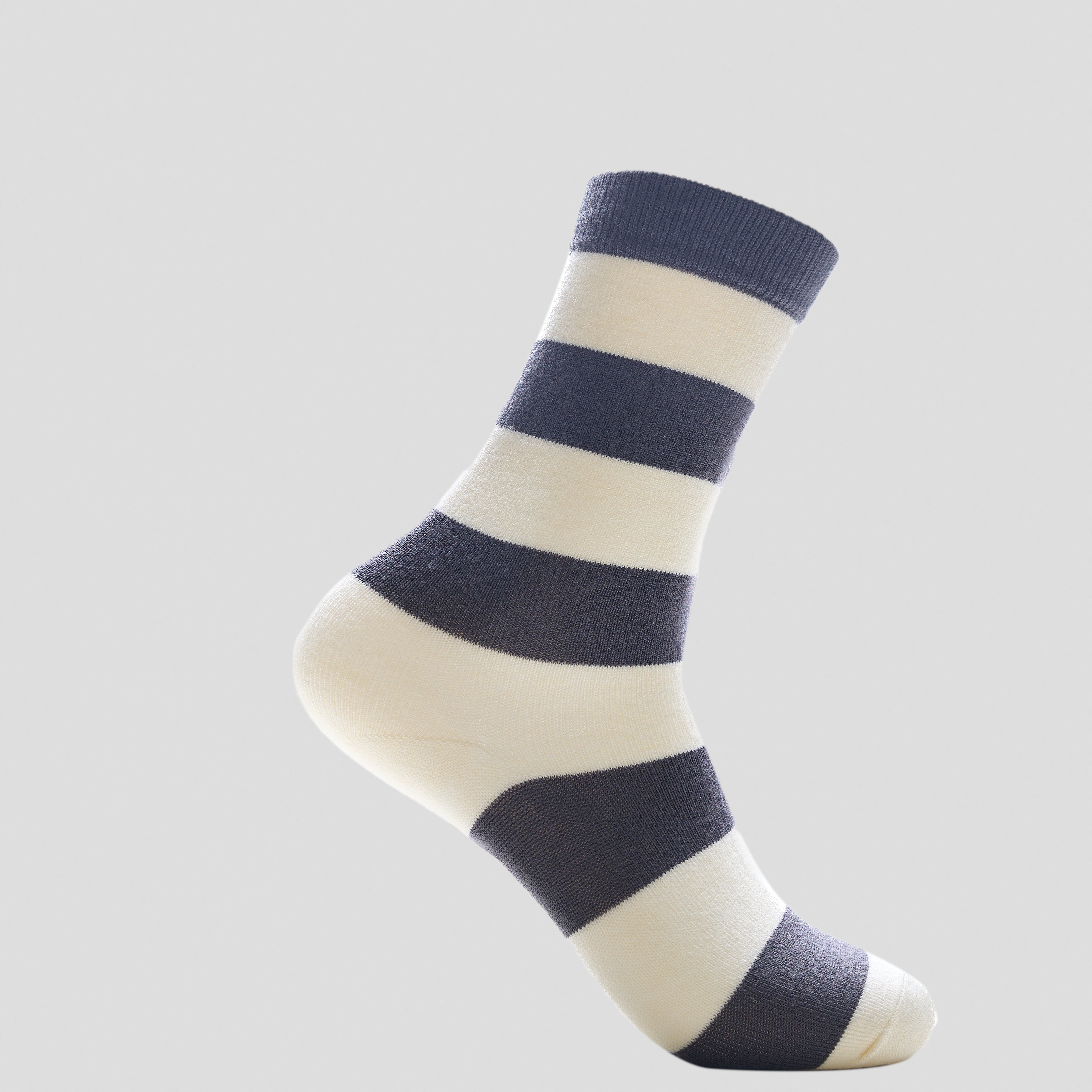 Cashmere Stripe Crew Socks