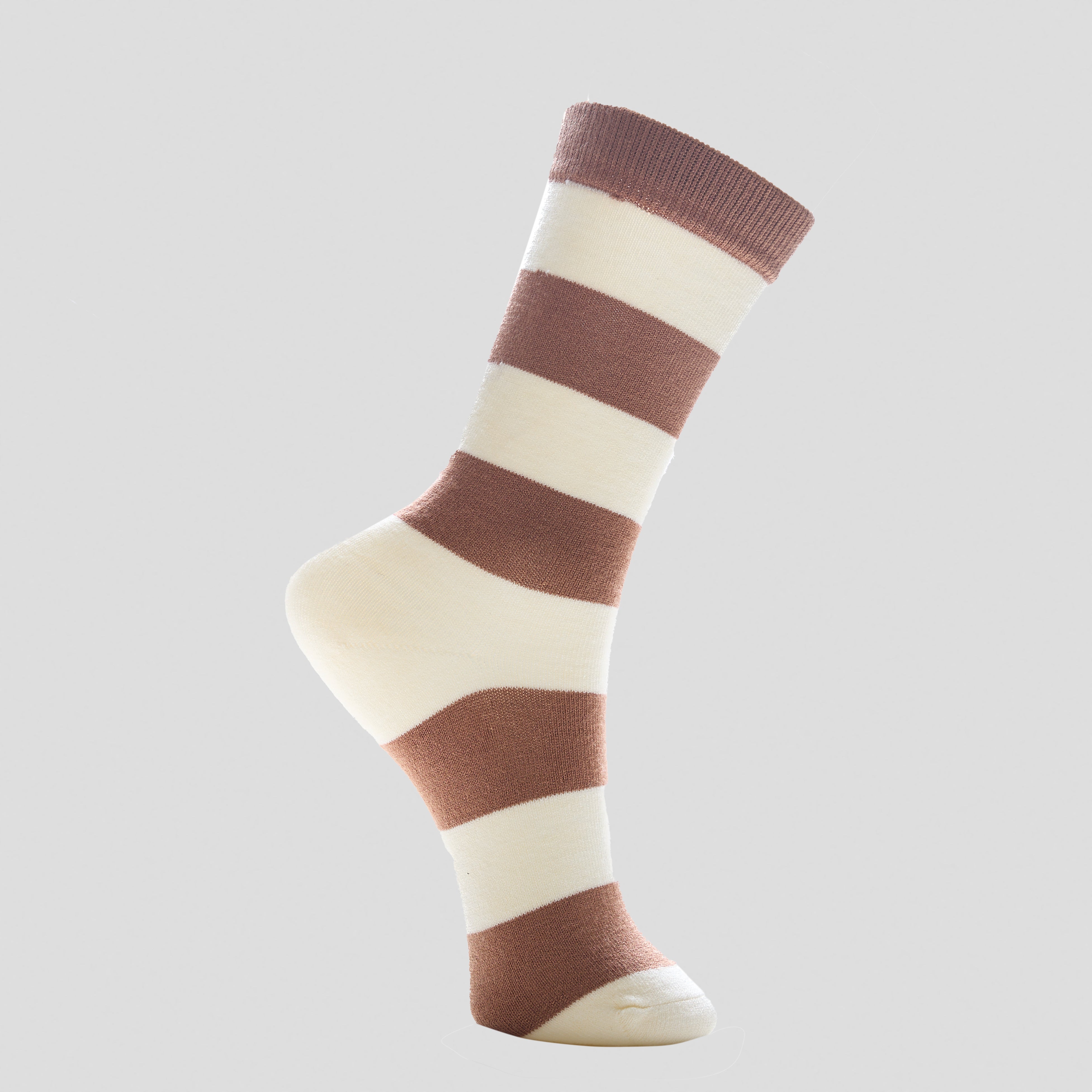 Cashmere Stripe Crew Socks