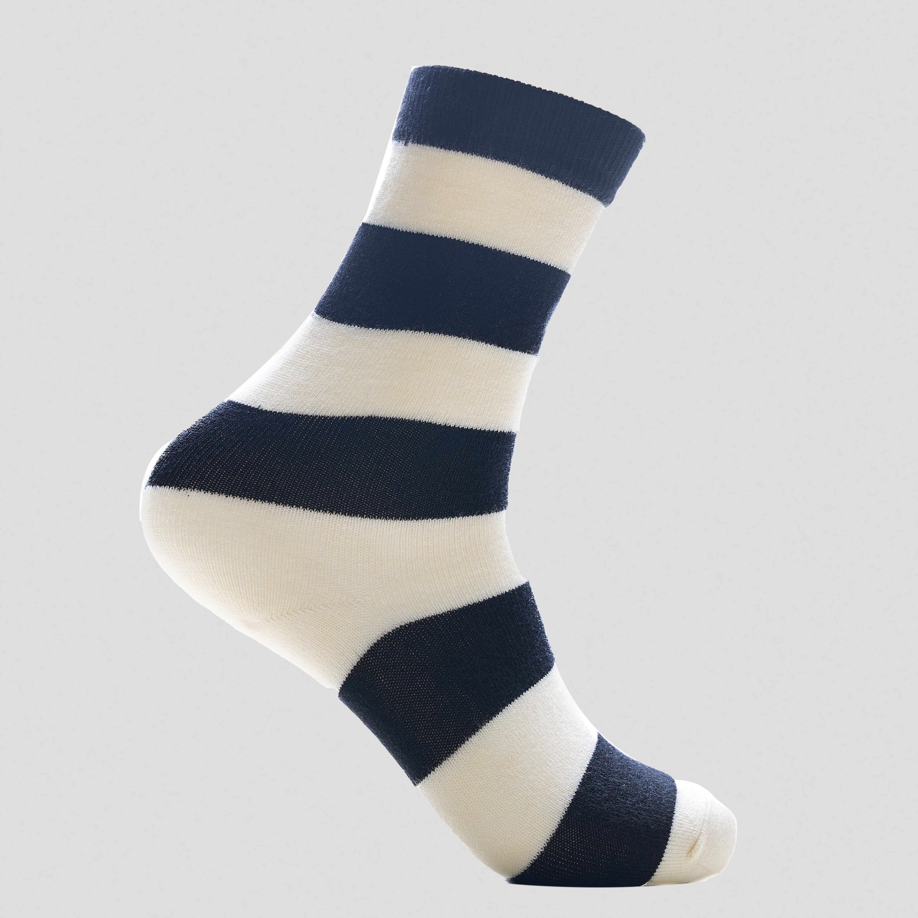 Cashmere Stripe Crew Socks