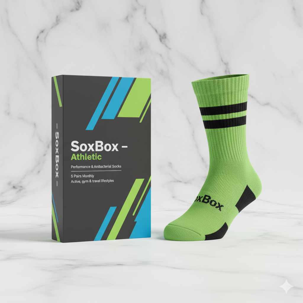 Athletic Membership - 5 performance pairs per month with antibacterial tech or cotton — perfect for gym, running, and travel.