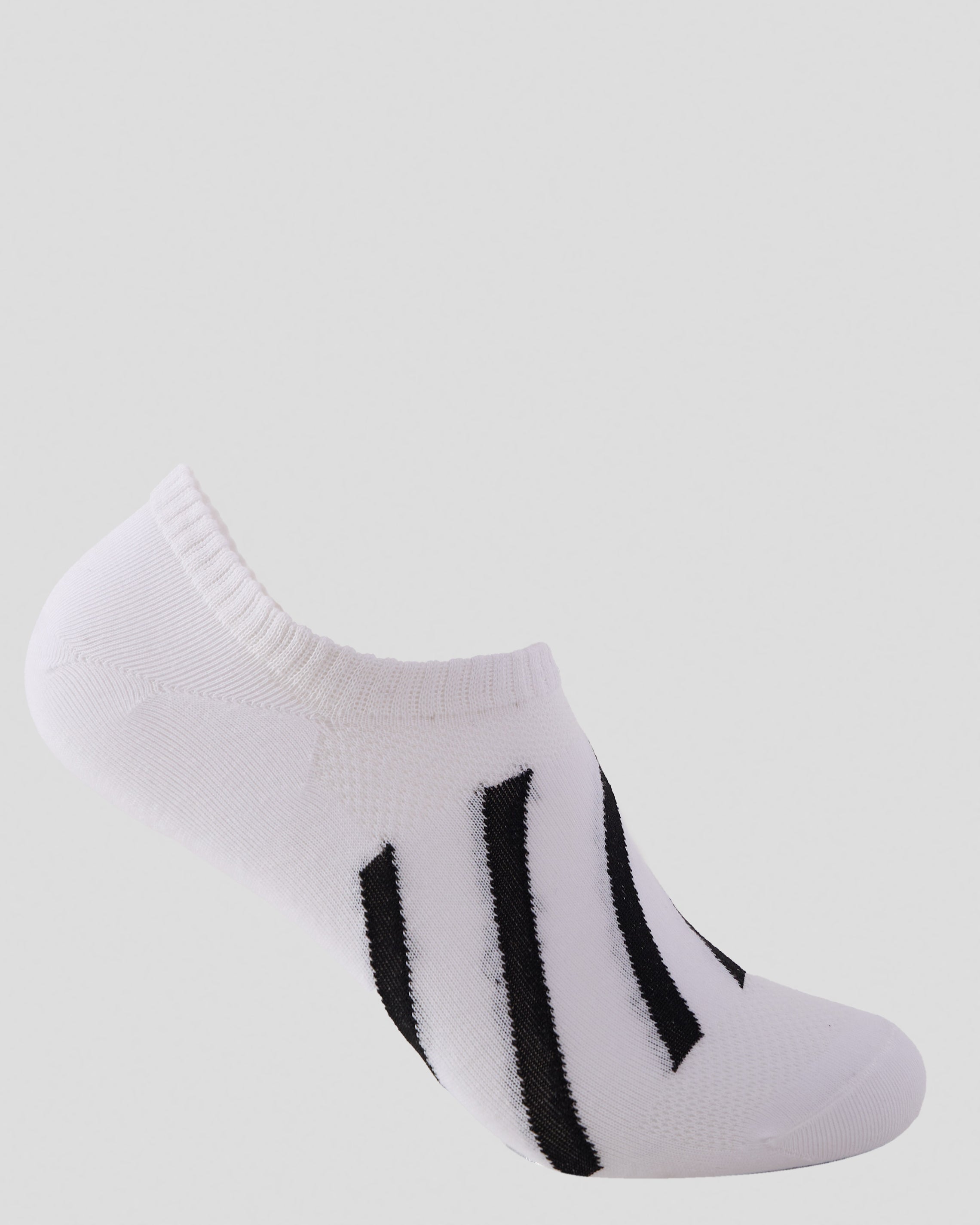 Striped Low-Cut Cotton Socks – Soft, Breathable, Anti-Slip Heel Grip
